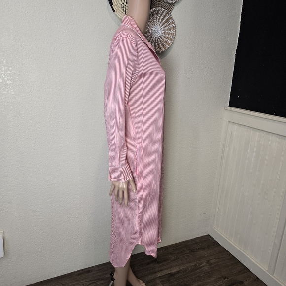 Lauren Ralph Lauren Pink Striped Women's Nightshirt Size Small - Picture 15 of 16